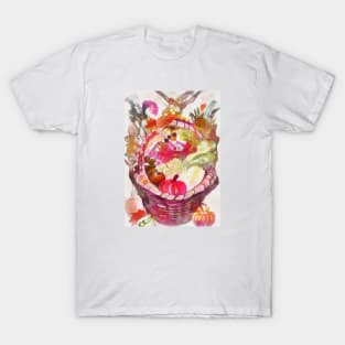 Fruits and vegetables in a basket digital art T-Shirt